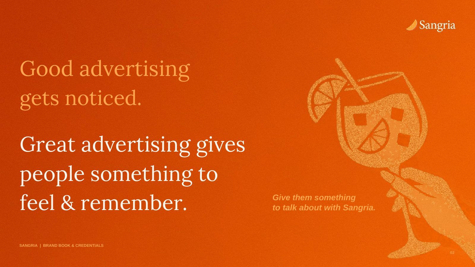 Sangria brand book, page 2